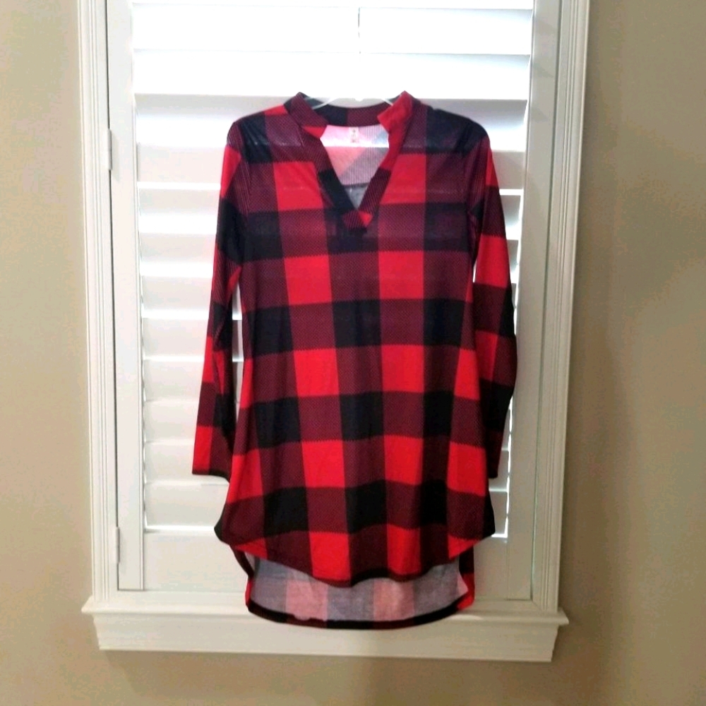 SMYS Buffalo Plaid Tunic Size Medium NWOT